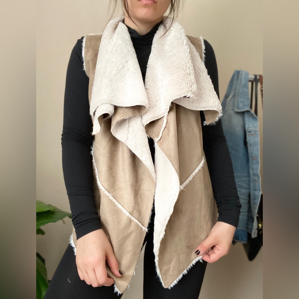 Faux Fur and Suede Vest